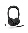 Jabra Evolve2 55 MS Auriculares Estero Link 380 con Microfono - Bluetooth - USB-C - Cancelacion de Ruido - Diadema Ajustable - C
