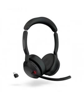 Jabra Evolve2 55 MS Auriculares Estero Link 380 con Microfono - Bluetooth - USB-C - Cancelacion de Ruido - Diadema Ajustable - C
