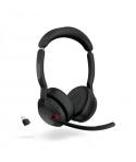 Jabra Evolve2 55 MS Auriculares Estero Link 380 con Microfono - Bluetooth - USB-C - Cancelacion de Ruido - Diadema Ajustable - C