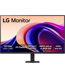 LG Monitor LED 31.5" IPS QHD HDR10 100Hz - Respuesta 5ms - Angulo de Vision 178º - 16:9 - HDMI, USB-C - VESA 100x100mm