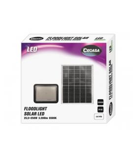 Cegasa Floodlight Foco Solar LED 3200lm 6500K - Panel Solar Integrado 5V-25W - Autonomia hasta 12h - Resistencia IP65