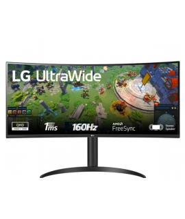 LG Ultrawide Monitor 34" Curvo LED UWQHD 160Hz HDR FreeSync Premium - Ajutable en Altura e Inclinable - Respuesta 1ms - Angulo d