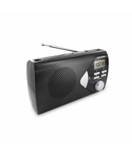 Metronic Radio Portatil AM/FM con Funcion Alarma - Pilas - Color Negro