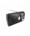 Metronic Radio Portatil AM/FM con Funcion Alarma - Pilas - Color Negro