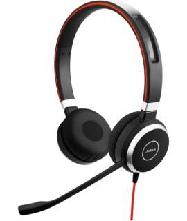 Jabra Evolve 40 MS Auriculares con Microfono USB/3.5mm - Cancelacion Pasiva de Ruido - Diadema Ajustable - Controles en Cable - 