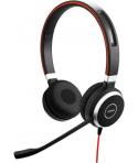 Jabra Evolve 40 MS Auriculares con Microfono USB/3.5mm - Cancelacion Pasiva de Ruido - Diadema Ajustable - Controles en Cable - 