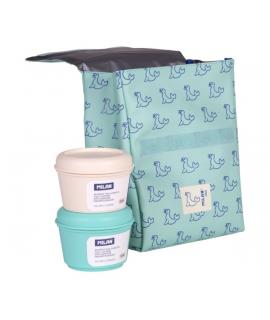 Milan Coleccion 460 Bolsa Isotermica Porta Alimentos 3,5L - Incluye 2 Recipientes para Alimentos de 0,25L - Interior Aislante Te