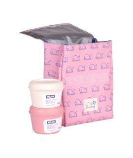 Milan Coleccion 460 Bolsa Isotermica Porta Alimentos 3,5L - Incluye 2 Recipientes para Alimentos de 0,25L - Interior Aislante Te