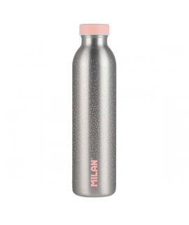 Milan Serie Silver Botella Isotermica 0.59L - Doble Pared de Acero Inoxidable - Liquidos Calientes hasta 12h, Frios hasta 24h - 