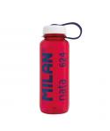 Milan Nata® 624 Botella de Tritan 0.65L - Muy Ligera - Dosificador Extraíble - Escala de Medida - Libre de BPA - Rosa Transparen