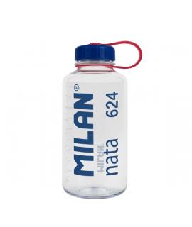Milan Nata® 624 Botella de Tritan 1L - Muy Ligera - Dosificador Extraíble - Escala de Medida - Libre de BPA - Transparente7Azul
