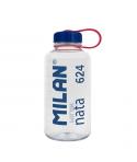 Milan Nata® 624 Botella de Tritan 1L - Muy Ligera - Dosificador Extraíble - Escala de Medida - Libre de BPA - Transparente7Azul