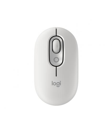 Logitech POP Mouse Raton Inalambrico 1000dpi - 4 botones - Multidispositivo - Color Blanco Crudo