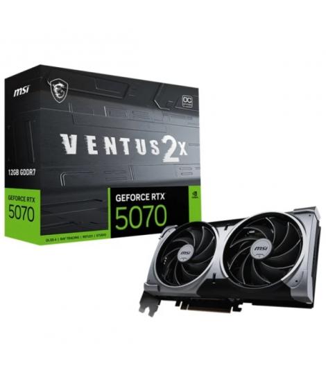 MSI GeForce RTX 5070 Ventus 2X OC Tarjeta Grafica 12GB GDDR7 Reflex 2 RTX AI DLSS4
