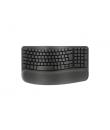 Logitech Wave Keys Teclaco Inalambrico Ondulado - Indicadores Luminosos - Patas Ajustables - Autonomia hasta 36 Meses - Reposa M
