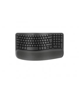 Logitech Wave Keys Teclaco Inalambrico Ondulado - Indicadores Luminosos - Patas Ajustables - Autonomia hasta 36 Meses - Reposa M
