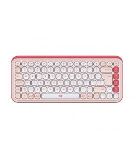 Logitech Pop Icon Keys Teclado Inalambrico - Bluetooth - Indicadores Luminosos - Autonomia hasta 36 Meses - Color Blanco y Naran