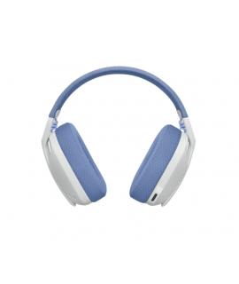 Logitech G435 Auriculares Gaming Inalambricos - Diadema Ajustable - Bluetooth LightSpeed - 2 Microfonos - Blanco Crudo y Lila