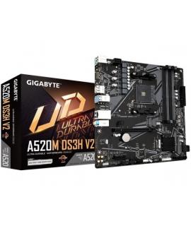 Gigabyte A520M DS3H V2 Placa Base AMD AM4 4xDDR4 - M.2, SATA, PCIe3.0 - HDMI, DisplayPort, DVI, RJ-45, USB 3.2 - MicroATX