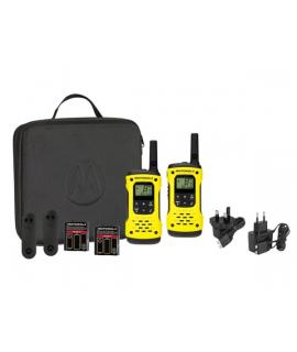 Motorola T92H2O Pack 2 Walkie Talkies - 8 Canales PMR446 + 121 Codigos - Alcance de hasta 10km - Autonomia hasta 16h - IP67