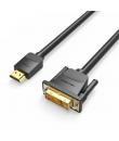 Vention Cable DVI Macho a HDMI Macho - 5m - Color Negro