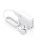 Aisens Cargador GAN 140W - 3xUSB-C PD3.0, QC4.0, QC5.0 - 1xUSB-A QC3.0 - Cable 1.4 Metros - Color Blanco