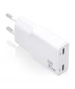 Aisens Cargador GaN Ultra Delgado 30W - 2xUSB-C PD3.0 QC4.0 - Color Blanco