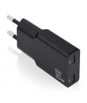 Aisens Cargador GaN Ultra Delgado 30W - 2xUSB-C PD3.0 QC4.0 - Color Negro