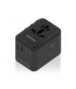 Aisens Adaptador de Viaje Universal GaN 35W - 2xUSB-A QC3.0, 2xUSB-C PD3.0 - Color Negro
