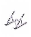 Urban Factory Ergo Soporte para Portatil - 6 Niveles de Altura - Plegable - Bolsa para Guardar el Soporte - Color Plata