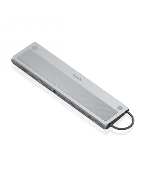 Aisens USB-C Dock 12 en 1 - USB-C a 2xHDMI - 1xDisplayPort - 1xRJ45 - 3xUSB-A USB3.0 - 1xUSB-C - 1xUSB-C PD - 1xSD - 1xMicro SD 