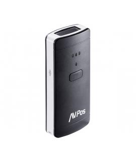 AVPos BP200 Lector de Codigos Portatil - 1600Mah - Codigos 1D, 2D y QR - USB, Bluetooth - Color Negro