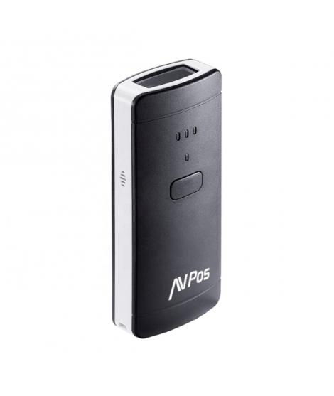 AVPos BP200 Lector de Codigos Portatil - 1600Mah - Codigos 1D, 2D y QR - USB, Bluetooth - Color Negro