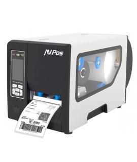 AVPos E1 Impresora Termica Etiquetas Industrial - Velocidad 203mm/s - Resolucion 300 DPI - USB, Serie y LAN - Color Blanco-Negro