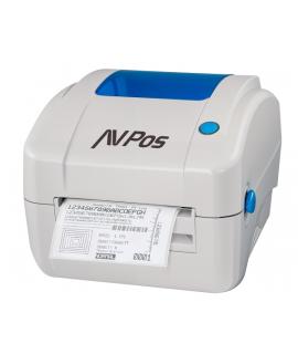 AVPos E49 Impresora Termica Etiquetas - Velocidad 102mm/s - Resolucion 300 DPI - USB y LAN - Color Gris