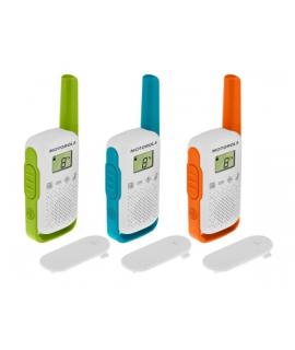 Motorola T42 Pack 3 Walkie Talkies - 16 Canales PMR446 - Alcance hasta 4Km - Autonomia hasta 18h