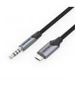 Vention Cable MicroUSB Macho a Jack 3.5 Macho - 1m - Trenzado - Color Negro