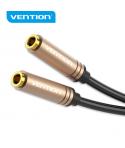 Vention Cable Estereo Jack 3.5 Hembra a Jack 3.5 Hembra - 0.3m - Color Negro