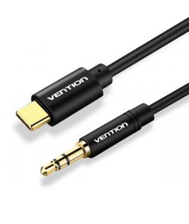 Vention Cable USB-C a Jack 3.5 Macho - 1.5m - Trenzado - Color Negro