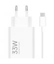 Xiaomi 33W Combo Cargador de Pared para Smartphone USB-A 33W + Cable - Identificacion Inteligente de Dispositivos - Color Blanco