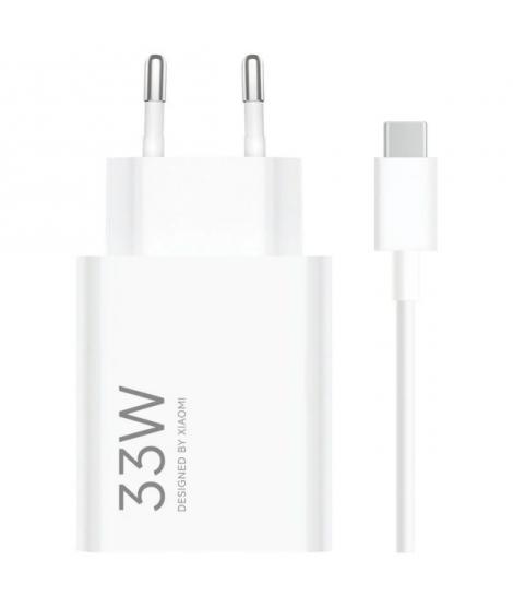 Xiaomi 33W Combo Cargador de Pared para Smartphone USB-A 33W + Cable - Identificacion Inteligente de Dispositivos - Color Blanco
