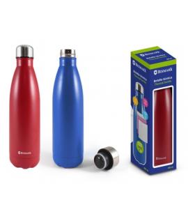 Bismark Botella Termica 500ml - Aislamiento de Vacio de Doble Pared - Tapon Hermetico - Colores Rojo y Azul