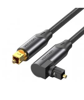 Vention Cable de Audio de Fibra Optica - 2m - Acodado - Trenzado - Color Negro