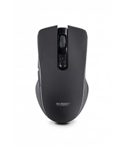 Urban Factory Onlee Raton Bluetooth 2.4Ghz - 1000-2400dpi - Bateria Recargable de 280mAh - 6 Botones - Uso Ambidiestro - Color N