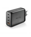 NGS Bud 240W Cargador GaN Universal de Pared 240W Ultrarapido - 3x USB-C PD & PPS, 1x USB-A QC 3.0 - Color Negro