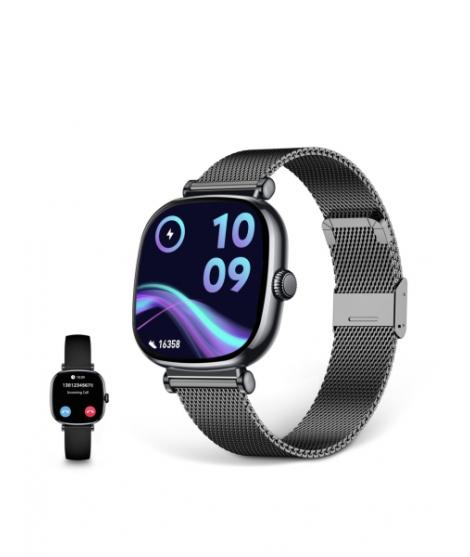 Ksix Iria Reloj Smartwatch Pantalla 1.7" AMOLED - Autonomia hasta 4 dias - Resistencia al Agua IP68 - Color Negro