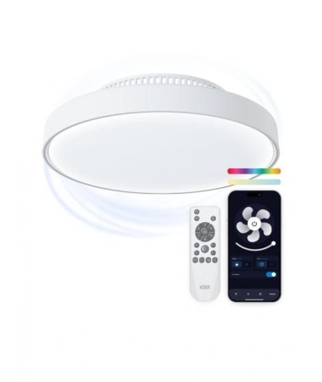 Ksix Mistral ventilador de techo con luz LED regulable - Diametro 43.6cm - RGBIC+CCT - 4.000lm
