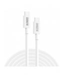 Urban Factory Cable USB-C Macho a USB-C Macho - 2m - 65W - 480Mbps - Color Blanco