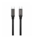 Urban Factory Cable USB-C Macho a USB-C Macho de 2m E-Mark 100W - 10Gbps - Color Gris Oscuro