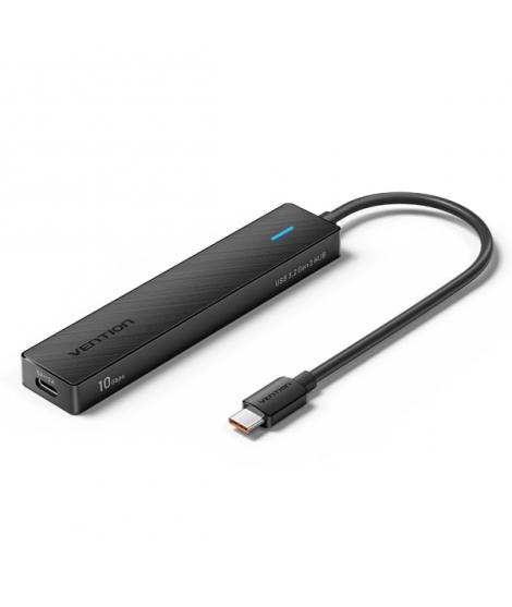 Vention HUB 5 en 1 USB-C a 2xUSB-C 3.2 Gen2/2xUSB-A 3.2 Gen2/USB-C 10G - 0.15m - Color Negro